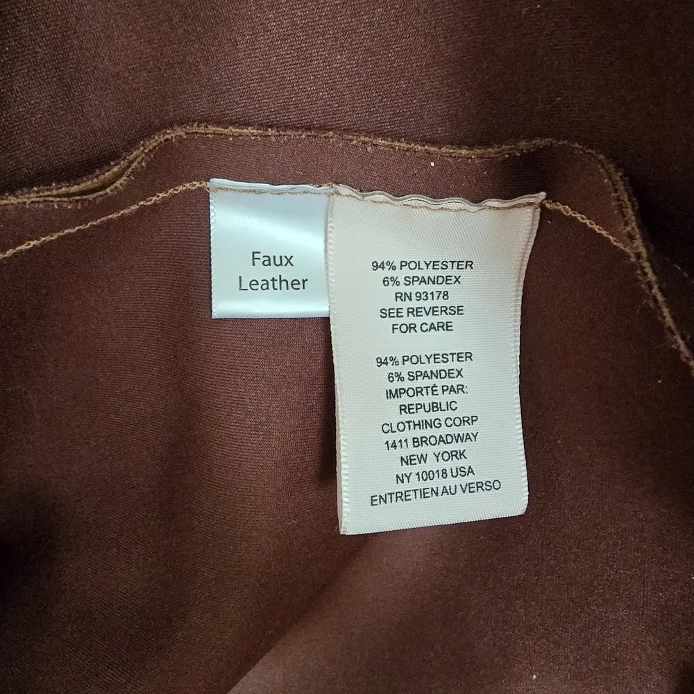 PHIPOSOPHY Women’s Faux Suede Cognac Brown Moto Jacket Size 3X - Picture 4 of 4